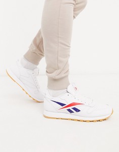 Белые кожаные кроссовки Reebok Classic-Белый