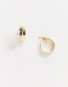 Золотистые серьги-кольца ASOS DESIGN-Золотой