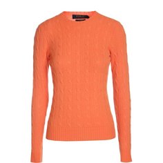 Кашемировый пуловер фактурной вязки с круглым вырезом Polo Ralph Lauren