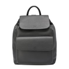 Кожаный рюкзак с клапаном и внешним карманом Giorgio Armani