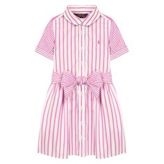 Хлопковое платье с поясом Polo Ralph Lauren