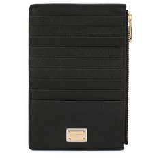 Кожаный футляр для кредитных карт с отделением на молнии Dolce & Gabbana