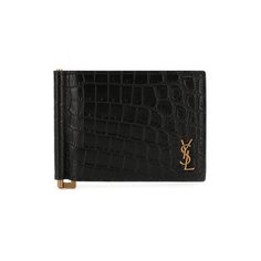 Кожаный зажим для денег Saint Laurent