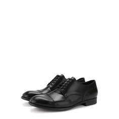 Кожаные дерби с брогированием Ermenegildo Zegna