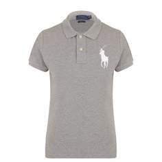 Хлопковое поло с вышитым логотипом бренда Polo Ralph Lauren