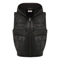 Кожаный жилет Saint Laurent