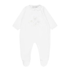 Хлопковый комбинезон с вышивкой Tartine Et Chocolat