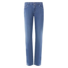 Джинсы с отделкой из кожи аллигатора Zilli