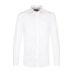 Хлопковая сорочка с воротником кент Canali