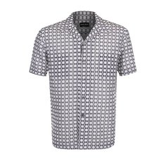 Рубашка из смеси льна и хлопка Giorgio Armani