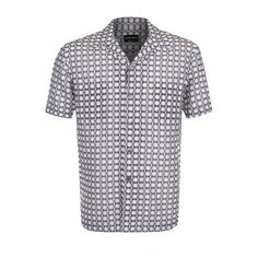 Рубашка из смеси льна и хлопка Giorgio Armani