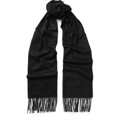 Шарф из смеси кашемира и шелка с бахромой Brioni