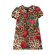 Платье из хлопка и шелка Dolce & Gabbana