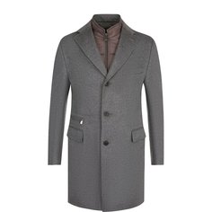 Однобортное шерстяное пальто с подстежкой Corneliani