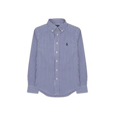 Хлопковая рубашка с воротником button down Ralph Lauren