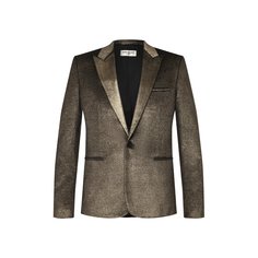 Однобортный пиджак из хлопка Saint Laurent