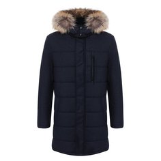 Шерстяная парка с меховой отделкой Luciano Barbera