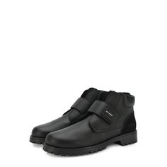 Кожаные ботинки с внутренней меховой отделкой и застежками велькро Dolce & Gabbana