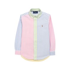 Хлопковая рубашка с воротником button down Ralph Lauren