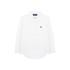 Хлопковая рубашка с воротником button down Ralph Lauren