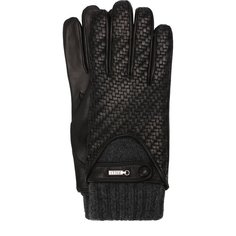 Кожаные перчатки с кашемировой подкладкой и манжетами Zilli