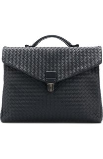 Кожаный портфель с плетением Intrecciato Bottega Veneta