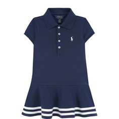 Хлопковое мини-платье с контрастной отделкой Polo Ralph Lauren