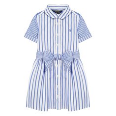Хлопковое платье с поясом Polo Ralph Lauren