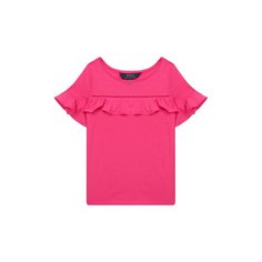 Топ из хлопка и вискозы Polo Ralph Lauren