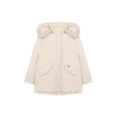 Пуховая парка с меховой отделкой и капюшоном Woolrich
