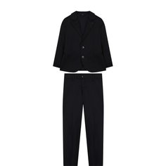Шерстяной костюм из пиджака и брюк Emporio Armani