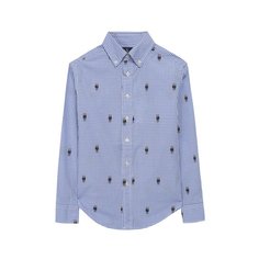 Хлопковая рубашка с воротником button down Ralph Lauren