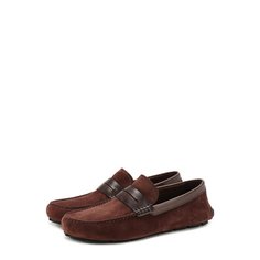 Замшевые мокасины с перемычкой Ermenegildo Zegna