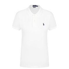 Хлопковое поло с вышитым логотипом бренда Polo Ralph Lauren