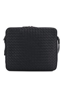 Кожаный мессенджер с плетением intrecciato Bottega Veneta