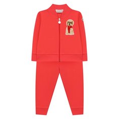 Комплект из хлопкового кардигана и брюк Moncler Enfant