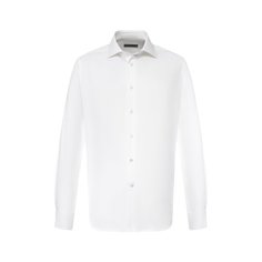 Хлопковая сорочка с воротником кент Corneliani