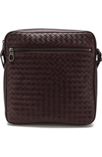 Кожаная сумка-планшет с плетением intrecciato Bottega Veneta