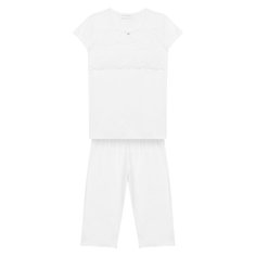 Пижама из хлопка с кружевной отделкой La Perla