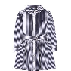 Хлопковое платье-рубашка с поясом Polo Ralph Lauren