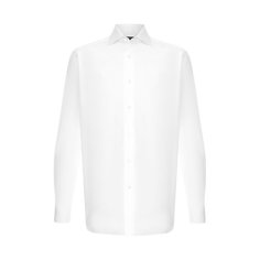 Хлопковая сорочка с воротником кент Zegna Couture