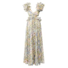 Платье из смеси хлопка и шелка Zimmermann