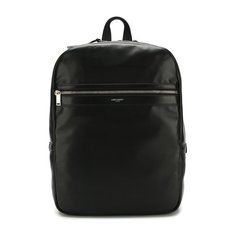 Кожаный рюкзак City с внешним карманом на молнии Saint Laurent
