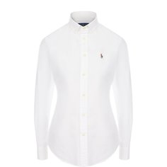 Приталенная хлопковая блуза в полоску Polo Ralph Lauren