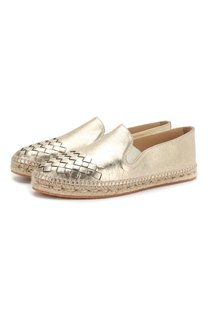 Эспадрильи из металлизированной кожи Bottega Veneta