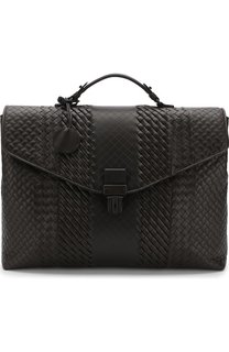 Кожаный портфель с плетением Imperatore Bottega Veneta