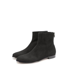 Замшевые ботильоны Duke на низком каблуке Jimmy Choo