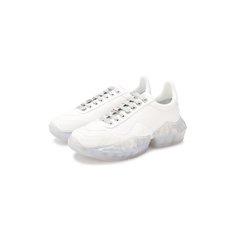 Кожаные кроссовки Diamond Jimmy Choo