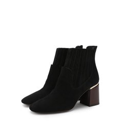 Замшевые ботильоны на устойчивом каблуке Tod’s