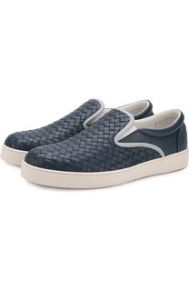 Кожаные слипоны с плетением intrecciato Bottega Veneta